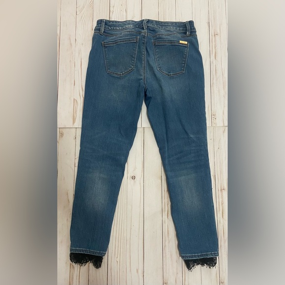 LOFT Skinny Ankle Lace Trim Jeans 4P - Picture 3 of 5